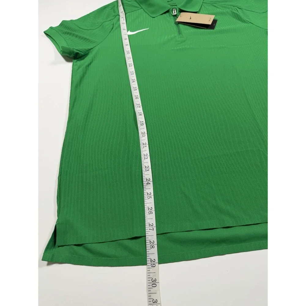 NikeCourt Dri-FIT ADV Textured Tennis Polo Mens Large Green Slim HQ0792-310 NWT